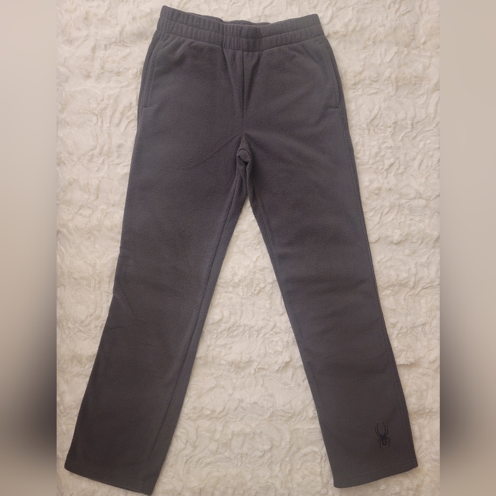 Spyder Boy Gray Fleece Pants Size 10-12 NWOT